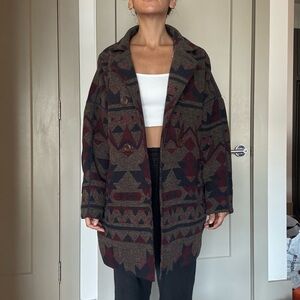 Aztec Print Boho Coat